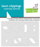 LAWN FAWN: Coloring Stencils | Cozy Dogs Christmas Add-on