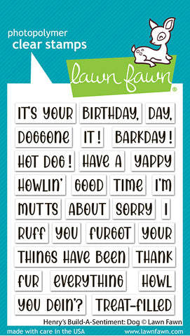 LAWN FAWN: Stamp |  Henry's Build a Sentiment | Dog