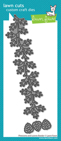 LAWN FAWN: Lawn Cuts Die | Pinecone and Leaves | Border