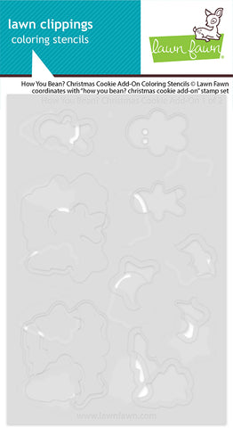 LAWN FAWN: Coloring Stencils | How You Bean? Christmas Cookie Add-on