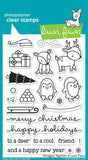 LAWN FAWN: Toboggan Together | Stamp, Coloring Stencil & Die Bundle