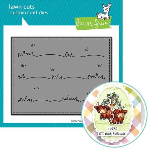 LAWN FAWN: Lawn Cuts Dies | Grassy Pasture Backdrop | Landscape
