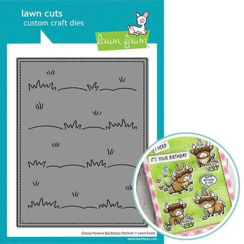 LAWN FAWN: Lawn Cuts Dies | Grassy Pasture Backdrop | Portrait