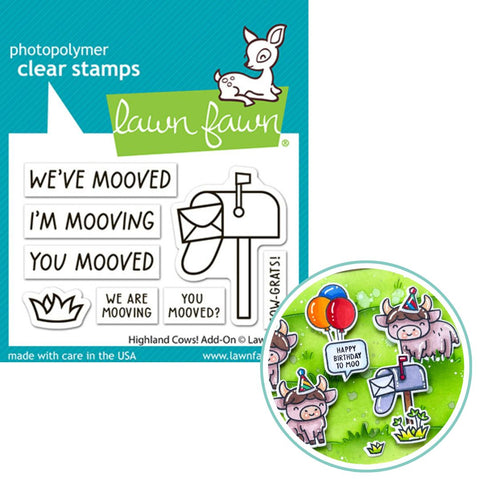 LAWN FAWN: Stamp |  Highland Cows Add-on