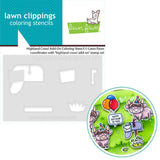 LAWN FAWN: Coloring Stencils | Highland Cows Add-on