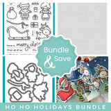 LAWN FAWN: Ho Ho Holidays | Stamp, Coloring Stencil & Die Bundle