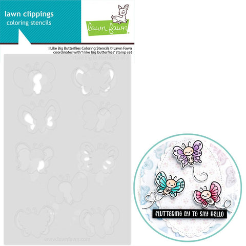 LAWN FAWN: Coloring Stencils | I Like Big Butterflies