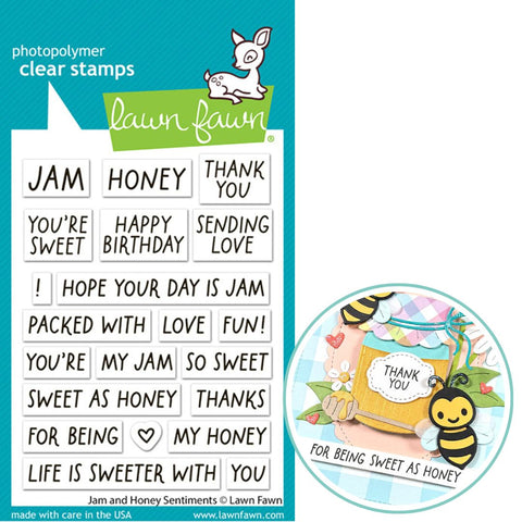 LAWN FAWN: Stamp |  Jam & Honey Sentiments