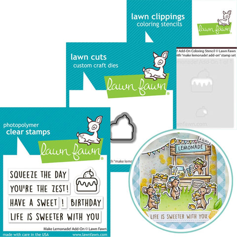 LAWN FAWN: Stamp, Die and Stencils Bundle | Make Lemonade Add-on