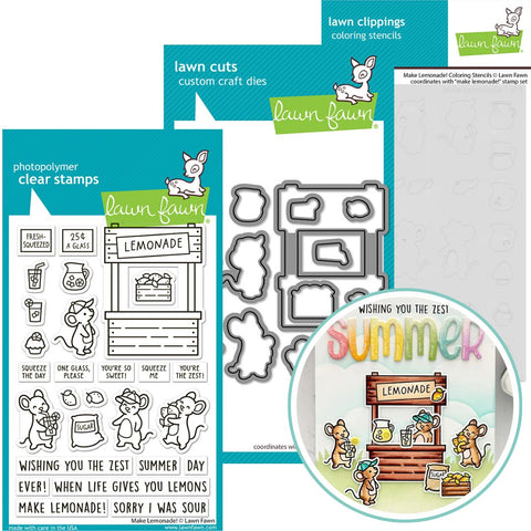 LAWN FAWN: Stamp, Die and Stencils Bundle | Make Lemonade