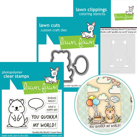 LAWN FAWN: Stamp, Die and Stencils Bundle | Quokka My World