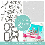 LAWN FAWN: Simple Celebrate Santa | Stamp, Coloring Stencil & Die Bundle