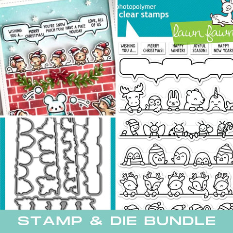 LAWN FAWN: Simply Celebrate Winter Critters | Stamp & Lawn Cuts Die Bundle