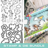 LAWN FAWN: Whoosh, Kites | Stamp & Lawn Cuts Die Bundle