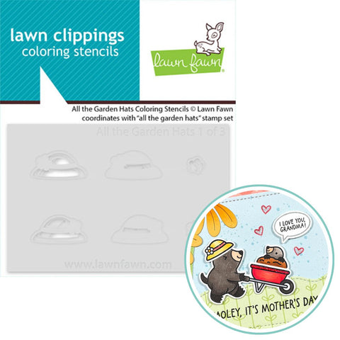 LAWN FAWN: Coloring Stencils | All The Garden Hats