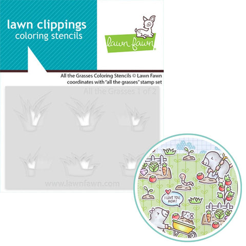 LAWN FAWN: Coloring Stencils | All The Grasses