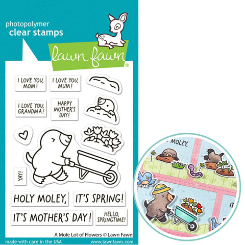 LAWN FAWN: Stamp | A Mole Lot Of Flowers