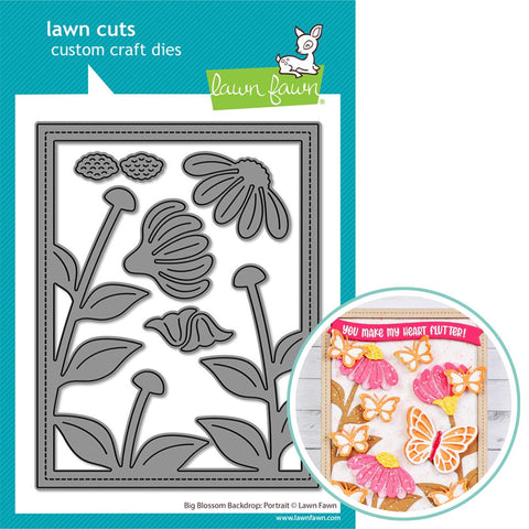 LAWN FAWN: Lawn Cuts Dies | Big Blossom Backdrop | Portrait