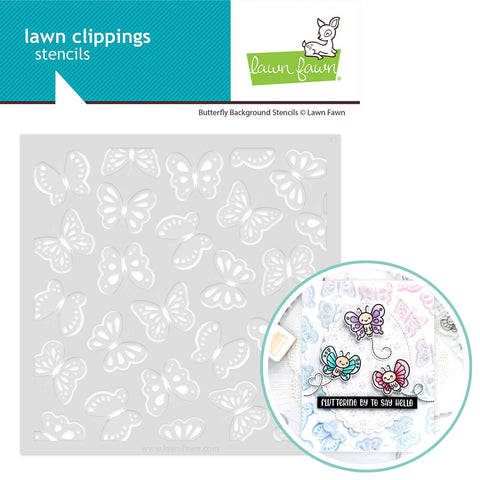 LAWN FAWN: Stencils | Butterfly Background
