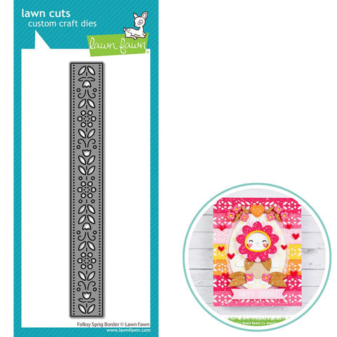 LAWN FAWN: Lawn Cuts Die | Folksy Sprig Border
