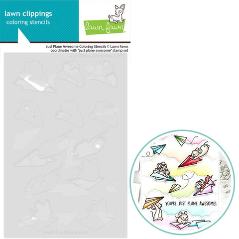 LAWN FAWN: Coloring Stencil | Just Plane Awesome