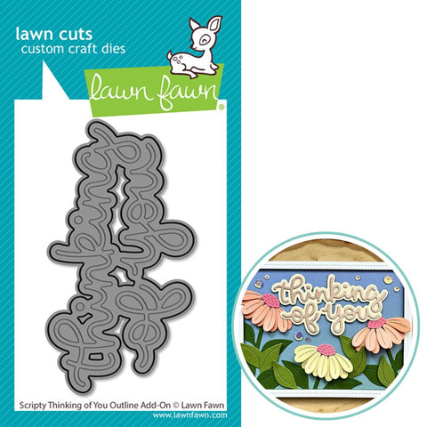 LAWN FAWN: Lawn Cuts Die | Scripty Thinking of You | Outline