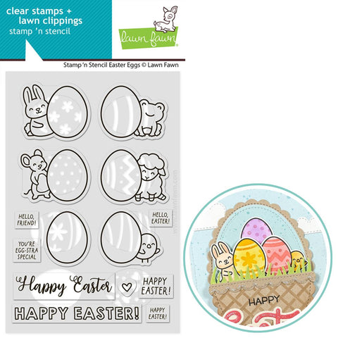 LAWN FAWN: Stamp | Stamp and Stencil Easter Eggs