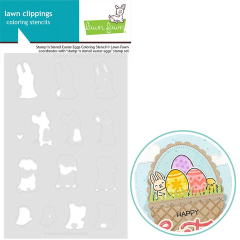 LAWN FAWN: Coloring Stencils | Stamp and Stencil Easter Eggs