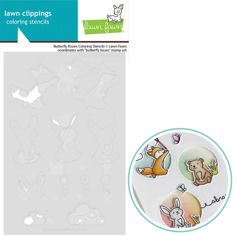 LAWN FAWN: Coloring Stencil | Butterfly Kisses