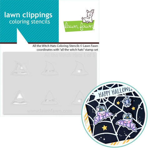 LAWN FAWN: Coloring Stencils | All The Witch Hats