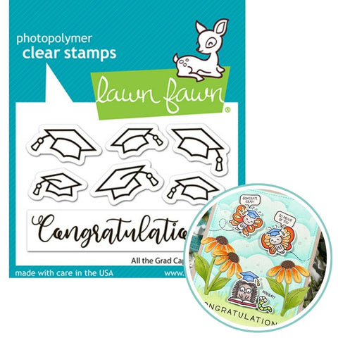 LAWN FAWN: Stamp | All The Grad Caps