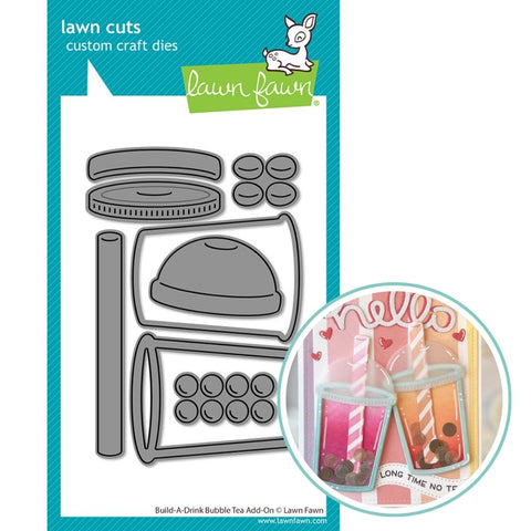 LAWN FAWN: Build-a-Drink | Bubble Tea Add-On | Lawn Cuts Die