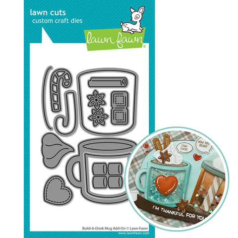 LAWN FAWN: Build a Drink Mug Add-on  | Lawn Cuts Die