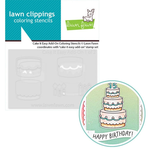 LAWN FAWN: Cake It Easy Add-On | Coloring Stencil