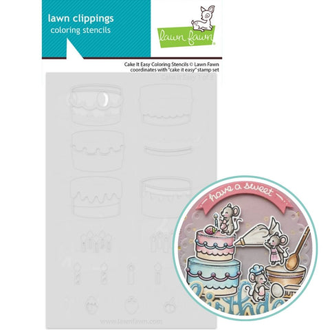 LAWN FAWN: Cake It Easy | Coloring Stencil