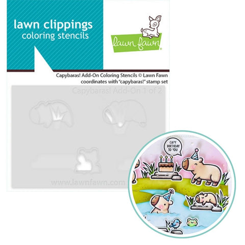 LAWN FAWN: Capybaras! Add-On | Coloring Stencil
