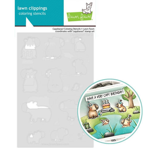 LAWN FAWN: Capybaras!  | Coloring Stencil