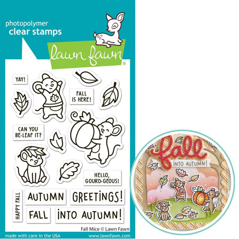 LAWN FAWN: Stamp |  Fall Mice