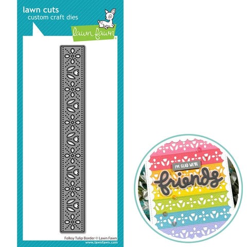LAWN FAWN: Lawn Cuts Die | Folksy Tulip Border