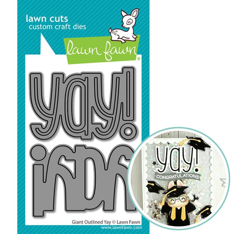 LAWN FAWN: Lawn Cuts Die | Giant Outlined Yay