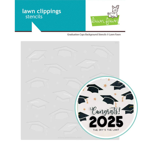 LAWN FAWN: Graduation Caps | Layering Stencils