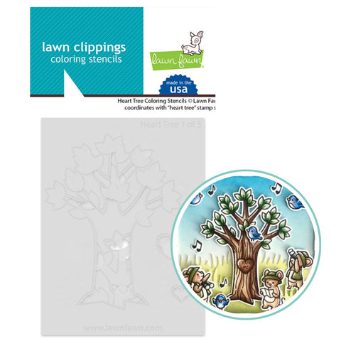 LAWN FAWN: Heart Tree | Coloring Stencil