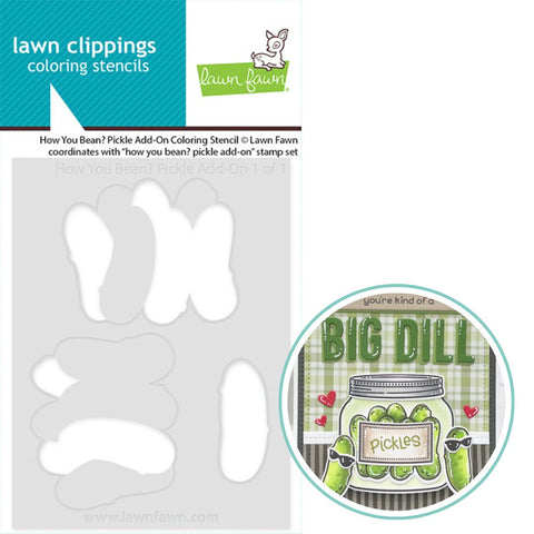 LAWN FAWN: How You Bean? | Pickle Add-on | Coloring Stencils