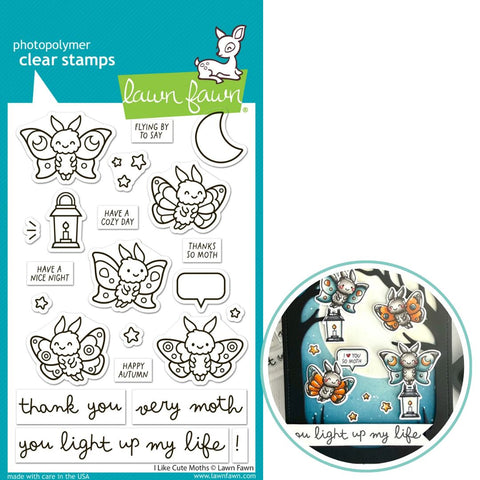 LAWN FAWN: Stamp |  I Like Cute Moths