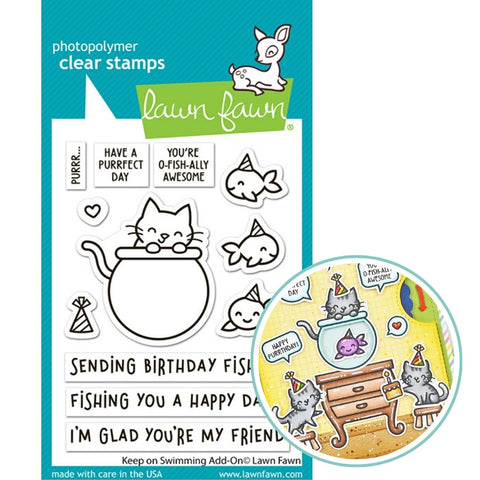 LAWN FAWN: Keep On Swimming Add-On | Stamp