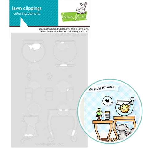 LAWN FAWN: Keep On Swimming | Coloring Stencil