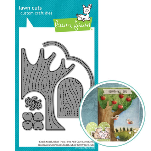 LAWN FAWN: Knock Knock Who's There? Tree Add-on | Lawn Cuts Die