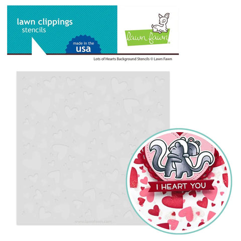 LAWN FAWN: Lots of Hearts Background | Layering Stencils