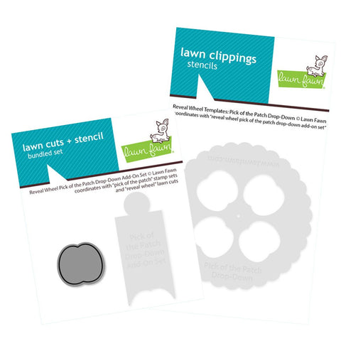 LAWN FAWN: Reveal Wheel | Pick of the Patch Drop Down | Lawn Cuts and Template Bundle