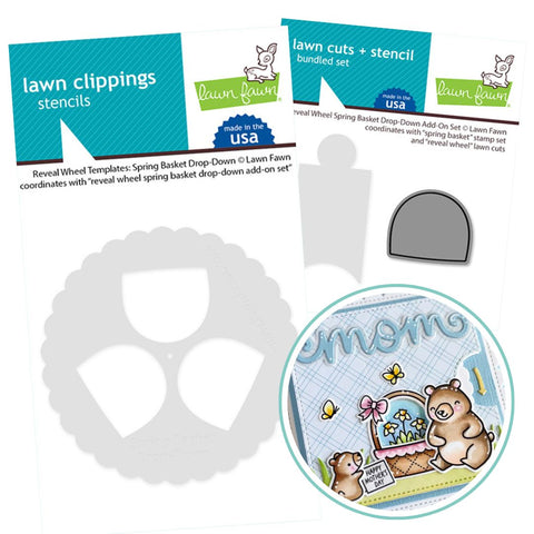 LAWN FAWN: Reveal Wheel | Spring Basket Drop Down | Lawn Cuts and Template Bundle